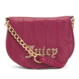 Juicy Couture Drama Queen Mini Rounded Flap Clutch Plum
